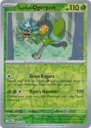 Destined Rivals Teal Mask Ogerpon #26/182 reverse holo